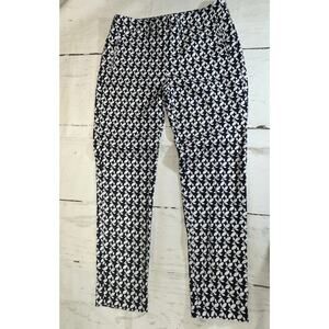 Adrianna Papell Printed Pants Navy & White Size 6